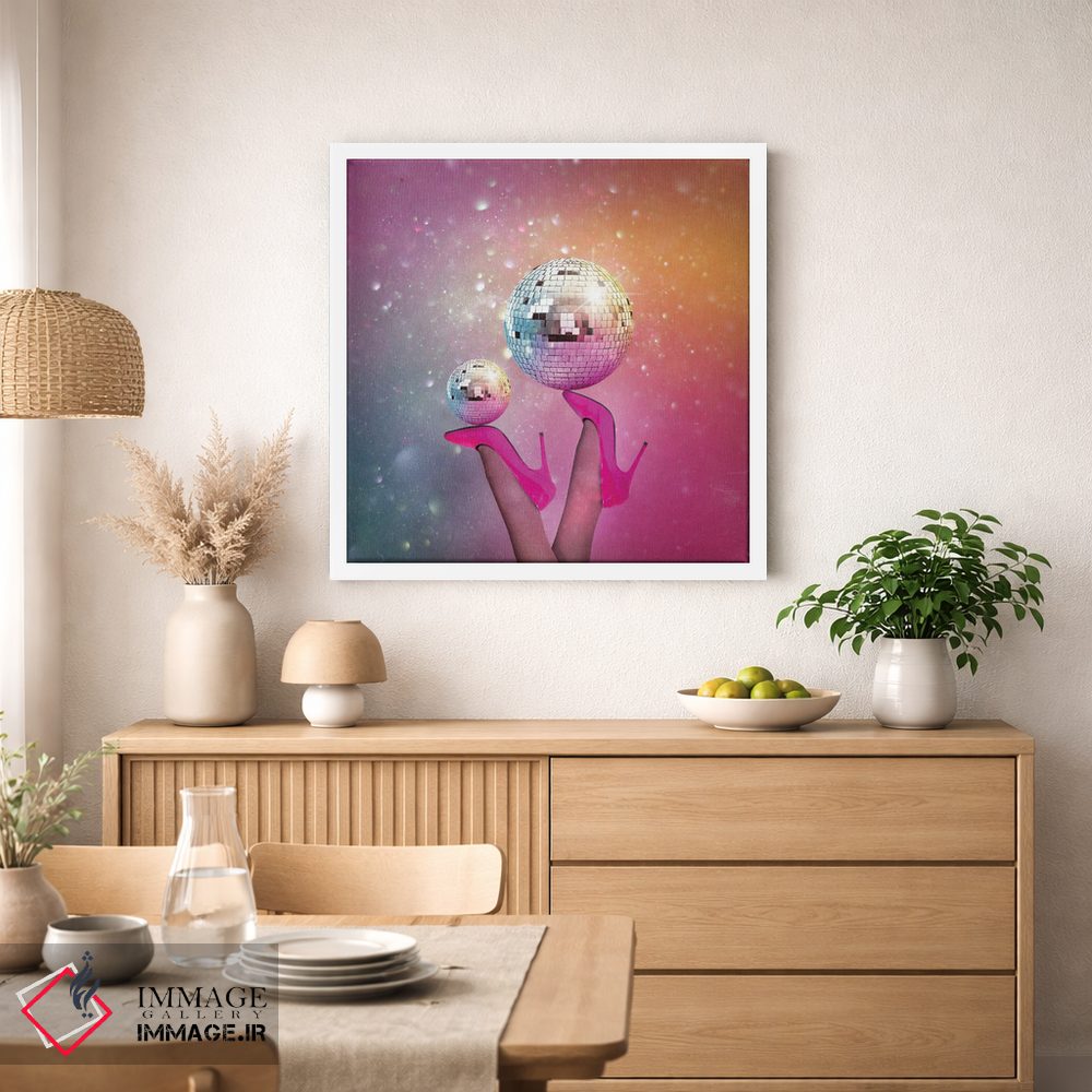 تابلو دکوراتیو "توپ دیسکوی صورتی مهمانی" اثر مارک اشکنازی - D1W