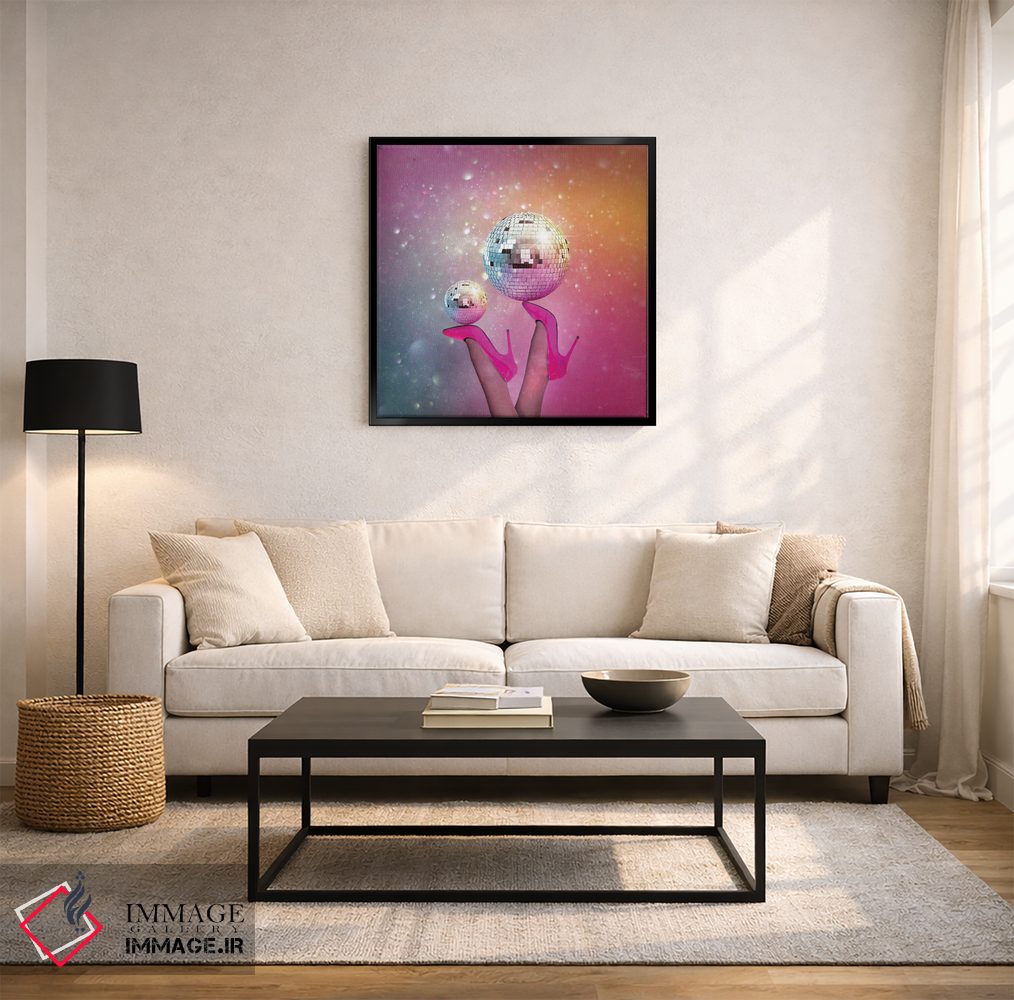 تابلو دکوراتیو "توپ دیسکوی صورتی مهمانی" اثر مارک اشکنازی - D4B