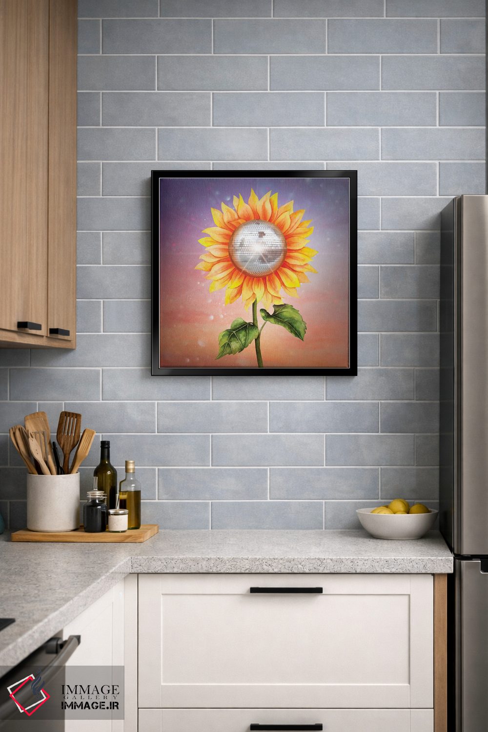 تابلو دکوراتیو "توپ دیسکوی آفتابگردان" اثر مارک اشکنازی - D5B