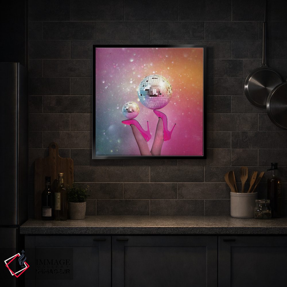 تابلو دکوراتیو "توپ دیسکوی صورتی مهمانی" اثر مارک اشکنازی - D5B