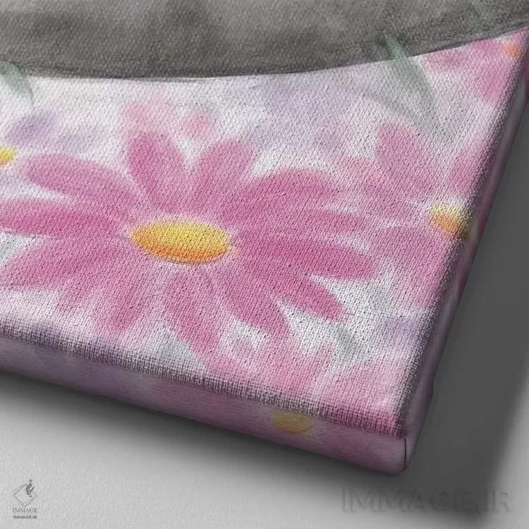 تابلو دکوراتیو "فیل کوچولو در حال خواب" اثر ماکیکو - نمای نزدیک بافت بوم