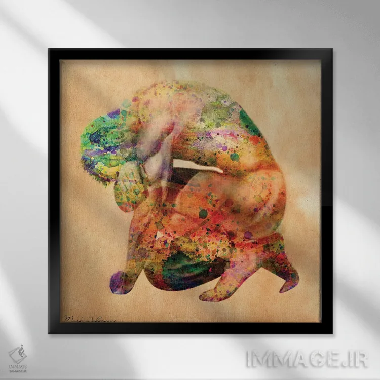 تابلو دکوراتیو "لحظه غمگین" اثر مارک اشکنازی - نمای قابدار مشکی