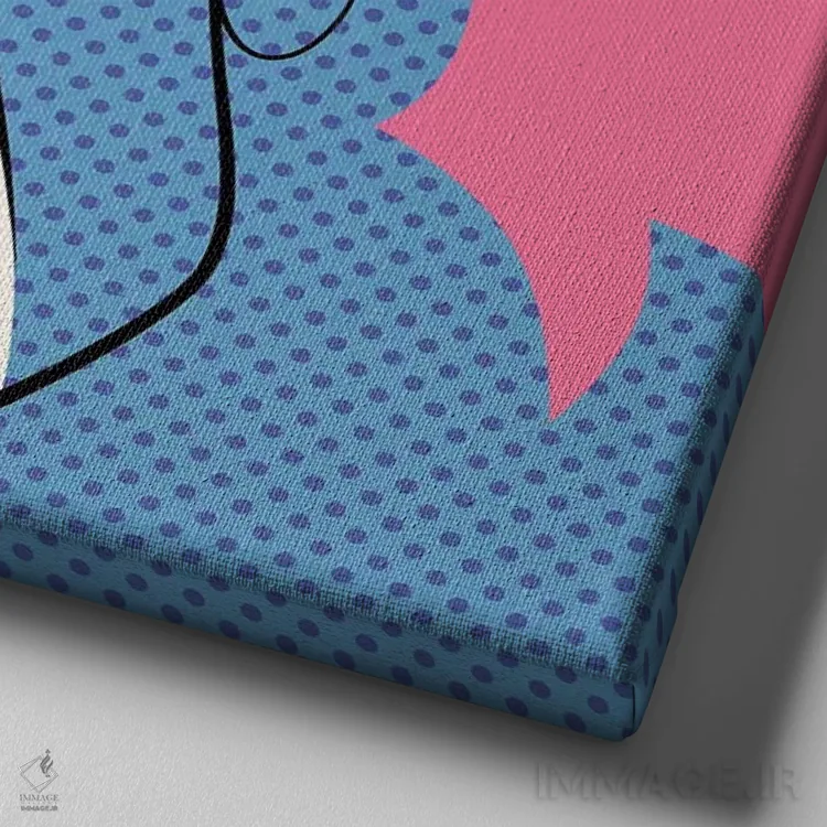 تابلو دکوراتیو "بولداگ پاپ آرت" اثر مارک اشکنازی - نمای نزدیک بافت بوم