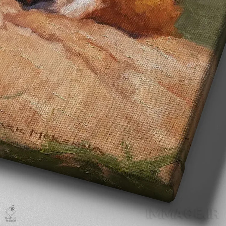 تابلو دکوراتیو استراحتگاه ظهر اثر مارک مک کنا - نمای نزدیک بافت بوم
