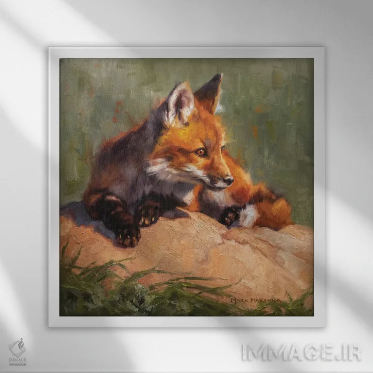 تابلو دکوراتیو استراحتگاه ظهر اثر مارک مک کنا - نمای قابدار سفید