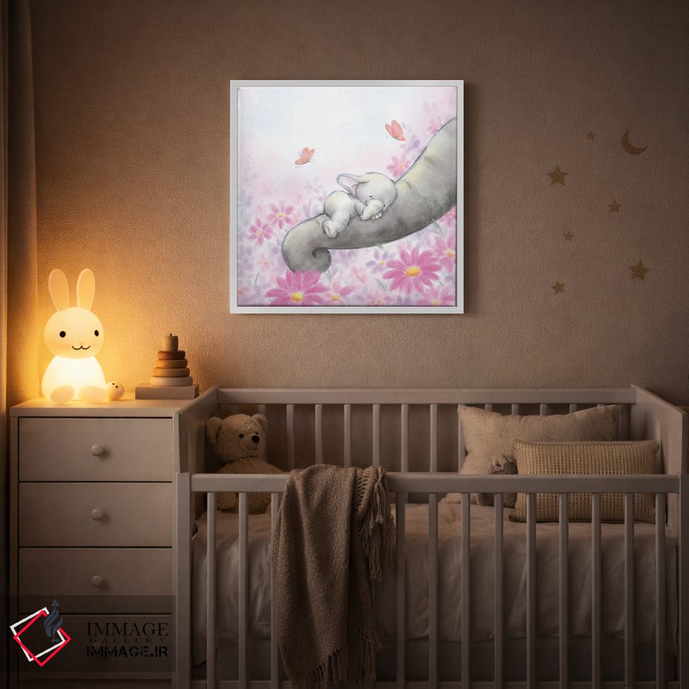 تابلو دکوراتیو "فیل کوچولو در حال خواب" اثر ماکیکو - D2W