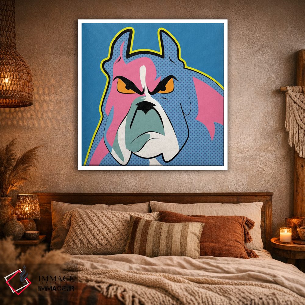 تابلو دکوراتیو "بولداگ پاپ آرت" اثر مارک اشکنازی - D1W