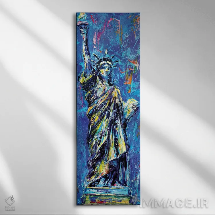 تابلو دکوراتیو تندیس آزادی اثر ناتاشا میلیوس - نمای روبهرو روی دیوار