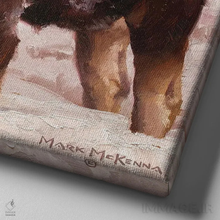 تابلو دکوراتیو پایدار و مقاوم اثر مارک مک کنا - نمای نزدیک بافت بوم