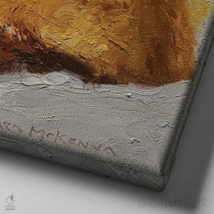 تابلو دکوراتیو آن نگاه اثر مارک مک کنا - نمای نزدیک بافت بوم