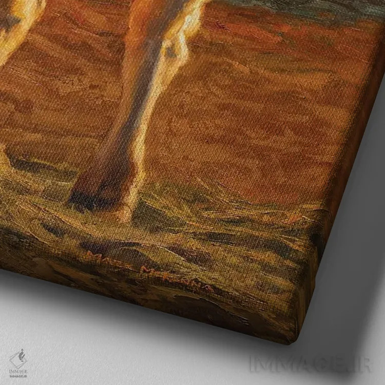 تابلو دکوراتیو طلای رودئو اثر مارک مک کنا - نمای نزدیک بافت بوم