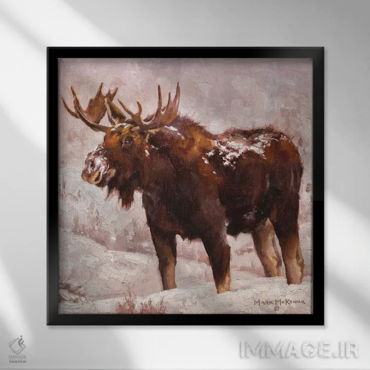 تابلو دکوراتیو پایدار و مقاوم اثر مارک مک کنا - نمای قابدار مشکی