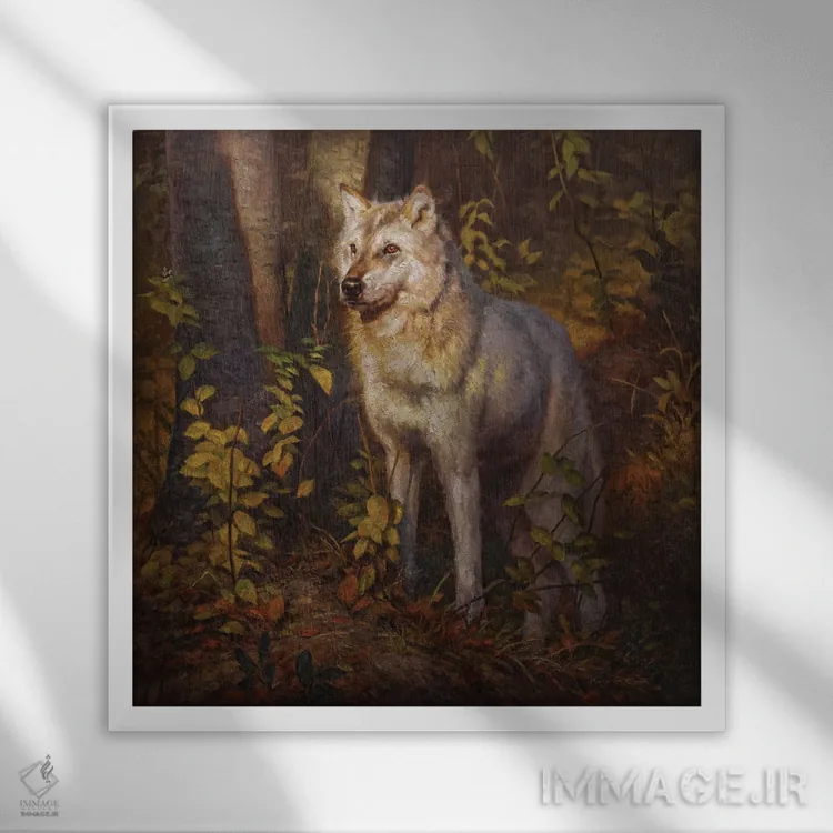 تابلو دکوراتیو شبح اثر مارک مک کنا - نمای قابدار سفید