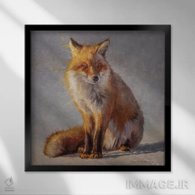 تابلو دکوراتیو مرد این ساعت اثر مارک مک کنا - نمای قابدار مشکی