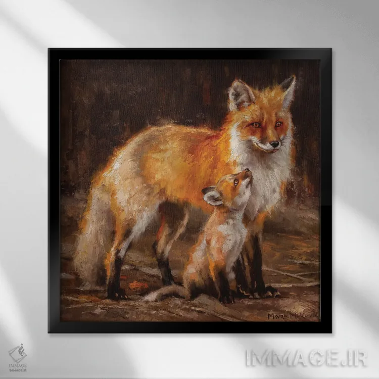 تابلو دکوراتیو تحسین اثر مارک مک کنا - نمای قابدار مشکی