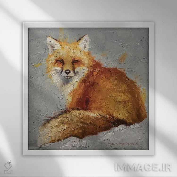 تابلو دکوراتیو آن نگاه اثر مارک مک کنا - نمای قابدار سفید