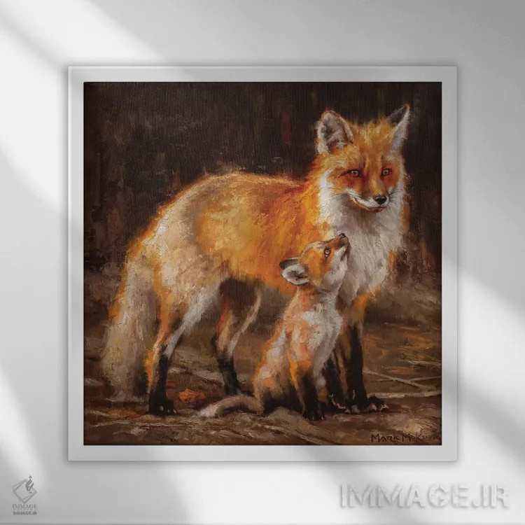 تابلو دکوراتیو تحسین اثر مارک مک کنا - نمای قابدار سفید