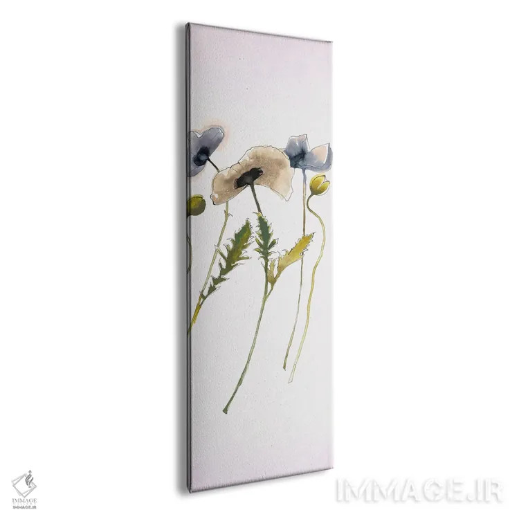 تابلو مینیمال پنل شرق شرقی پاییزی ۳ آبی اثر شرلی نواک - نمای پرسپکتیو محصول