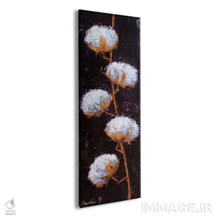 تابلو دکوراتیو شاخه پنبه اثر اولنا بوگاتسکا - نمای پرسپکتیو محصول