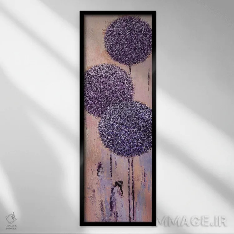 تابلو دکوراتیو هندسه باغ شماره ۴ اثر اولنا بوگاتسکا - نمای قابدار مشکی