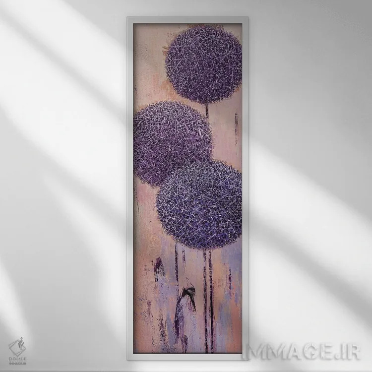 تابلو دکوراتیو هندسه باغ شماره ۴ اثر اولنا بوگاتسکا - نمای قابدار سفید