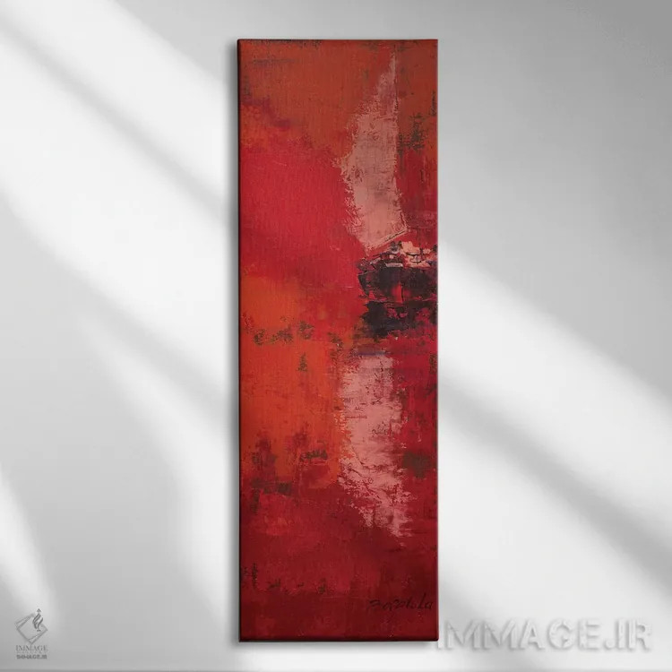 تابلو انتزاعی بادبان II اثر اولنا بوگاتسکا - نمای روبهرو روی دیوار