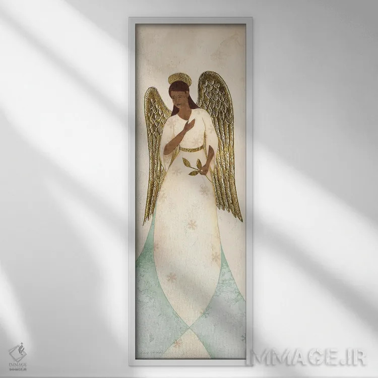 تابلو دکوراتیو سرافین ۱ اثر جین کارول - نمای قابدار سفید