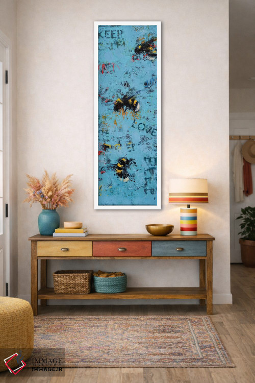 تابلو دکوراتیو زنبورهای عاشق اثر اولنا بوگاتسکا - D1W