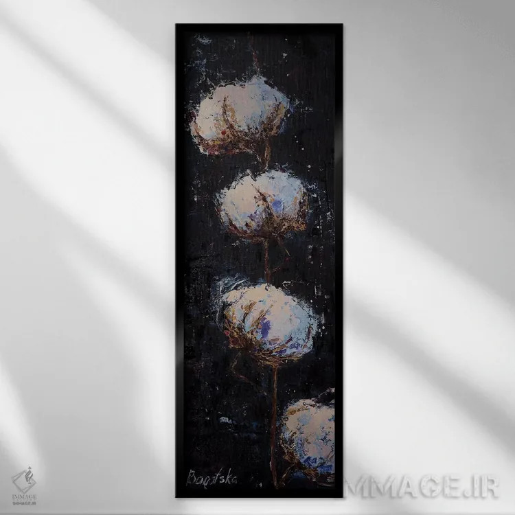 تابلو دکوراتیو لطافت اثر اولنا بوگاتسکا - نمای قابدار مشکی