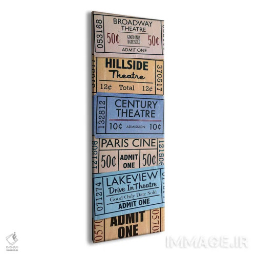 تابلو دکوراتیو بلیط های تئاتر شب فیلم اثر پیدیکس - نمای پرسپکتیو محصول