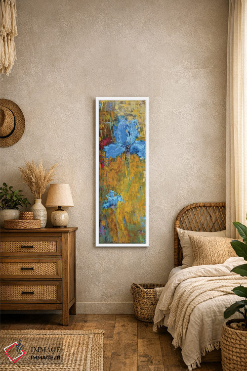 تابلو دکوراتیو زنبق آبی اثر اولنا بوگاتسکا - D1W