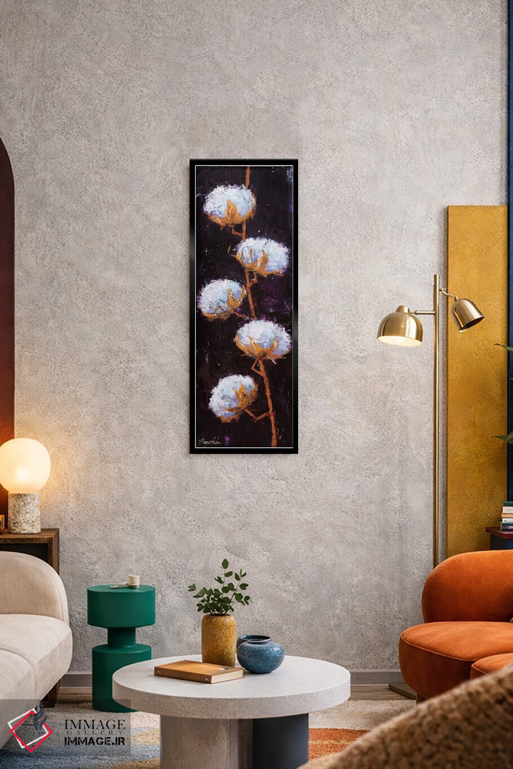 تابلو دکوراتیو شاخه پنبه اثر اولنا بوگاتسکا - D2B