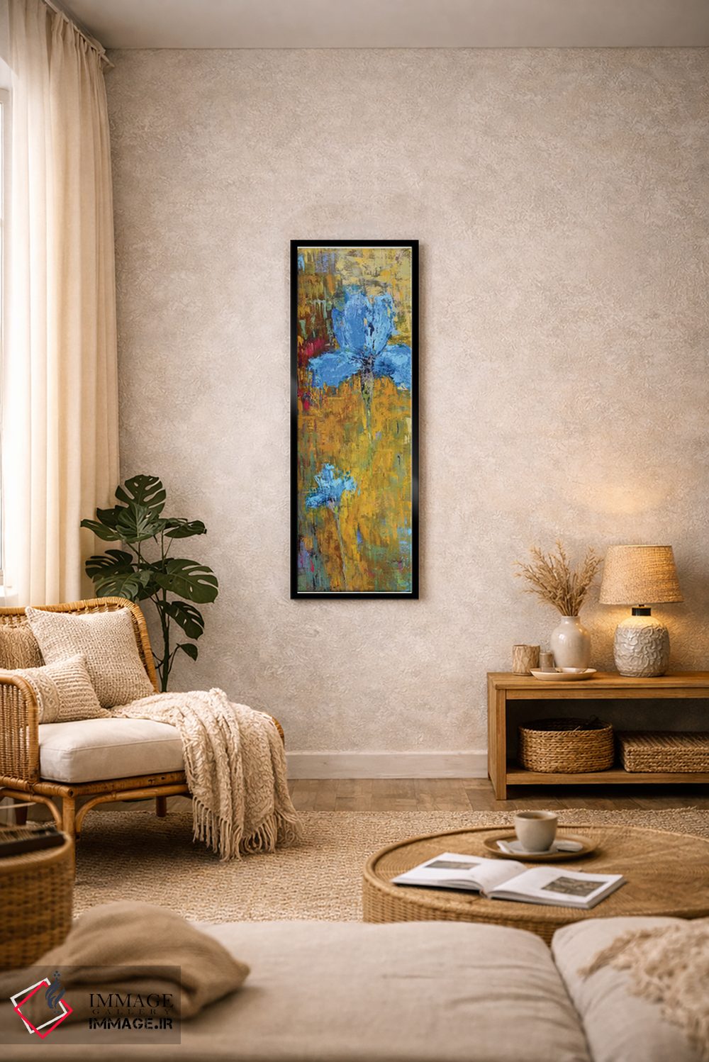 تابلو دکوراتیو زنبق آبی اثر اولنا بوگاتسکا - D3B