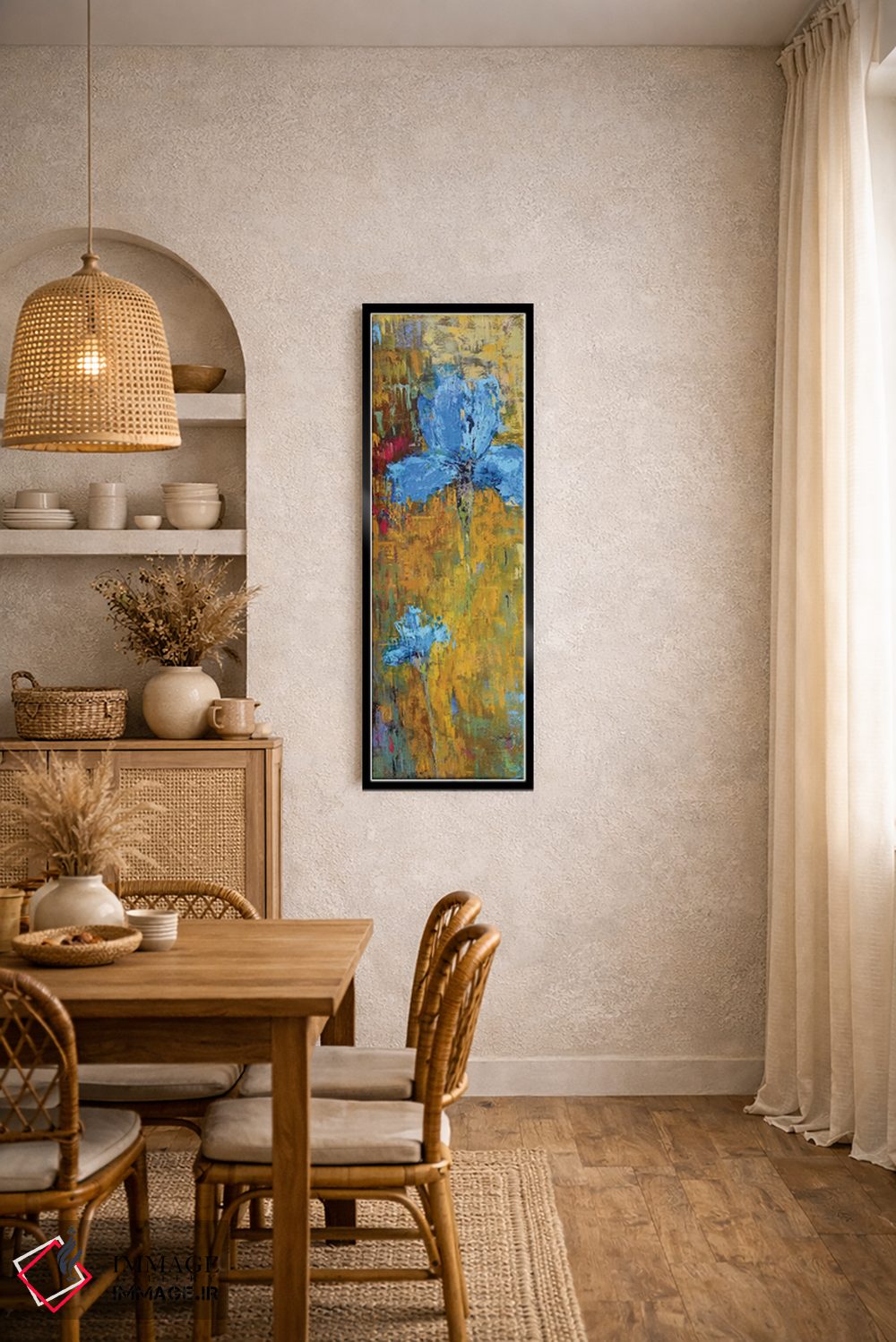 تابلو دکوراتیو زنبق آبی اثر اولنا بوگاتسکا - D4B