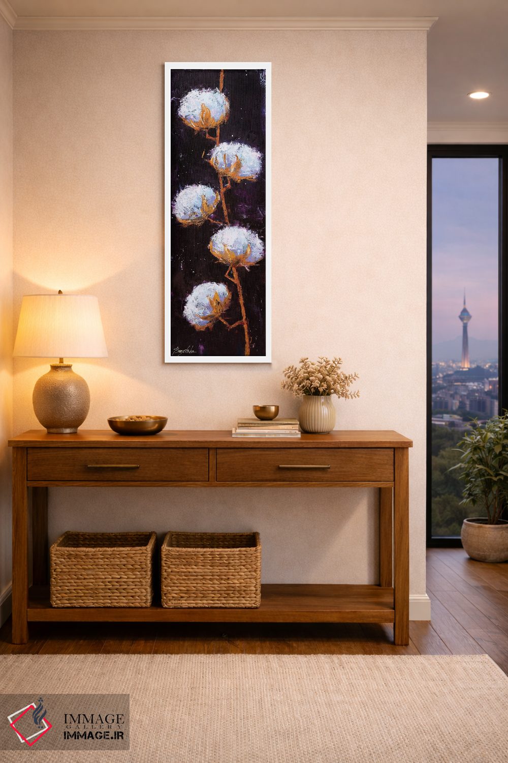 تابلو دکوراتیو شاخه پنبه اثر اولنا بوگاتسکا - D3W