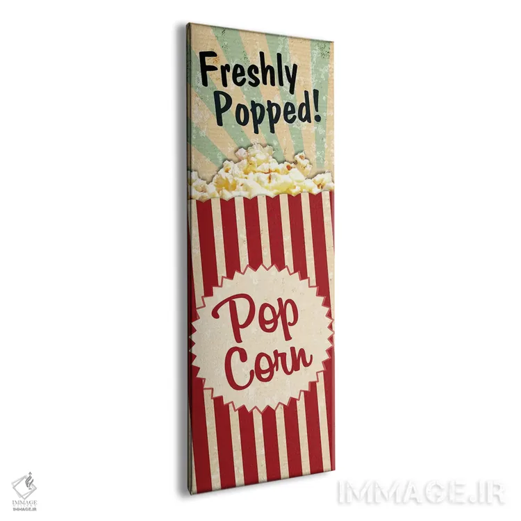 تابلو دکوراتیو شب فیلم با پاپ کورن تازه اثر پیدیکس - نمای پرسپکتیو محصول