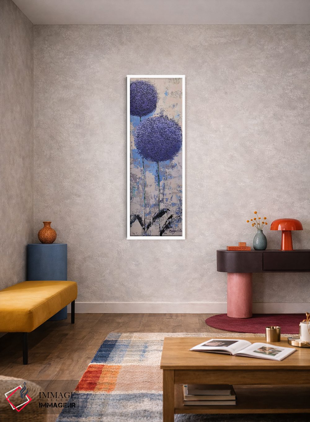 تابلو انتزاعی هندسه باغ III اثر اولنا بوگاتسکا - D3W