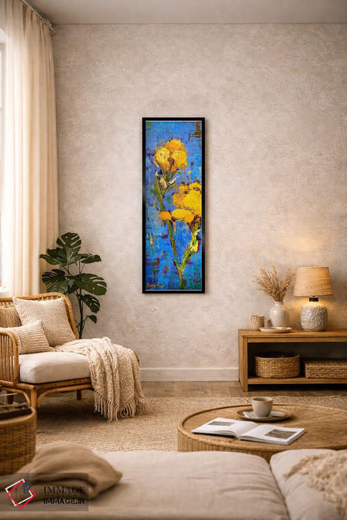 تابلو انتزاعی زنبق طلایی اثر اولنا بوگاتسکا - D2B