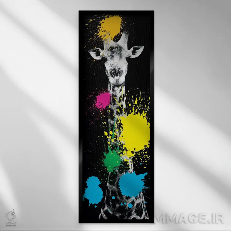 تابلو دکوراتیو "زرافه VI" اثر فیلیپ هوگونار - نمای قابدار مشکی