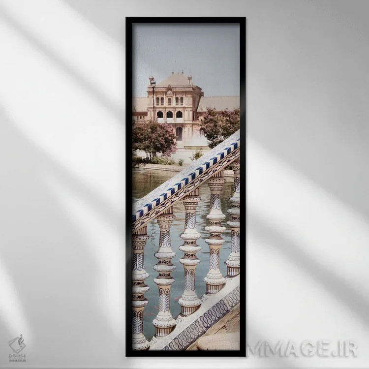 تابلو دکوراتیو "جزئیات میدان اسپانیا" اثر فیلیپ هوگونار - نمای قابدار مشکی