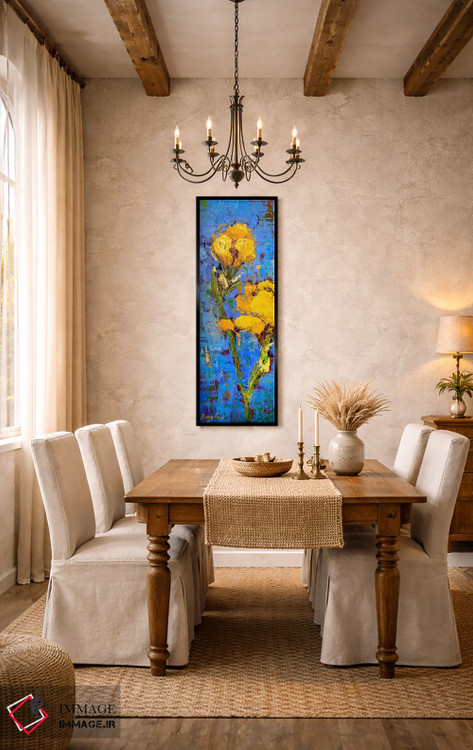 تابلو انتزاعی زنبق طلایی اثر اولنا بوگاتسکا - D4B