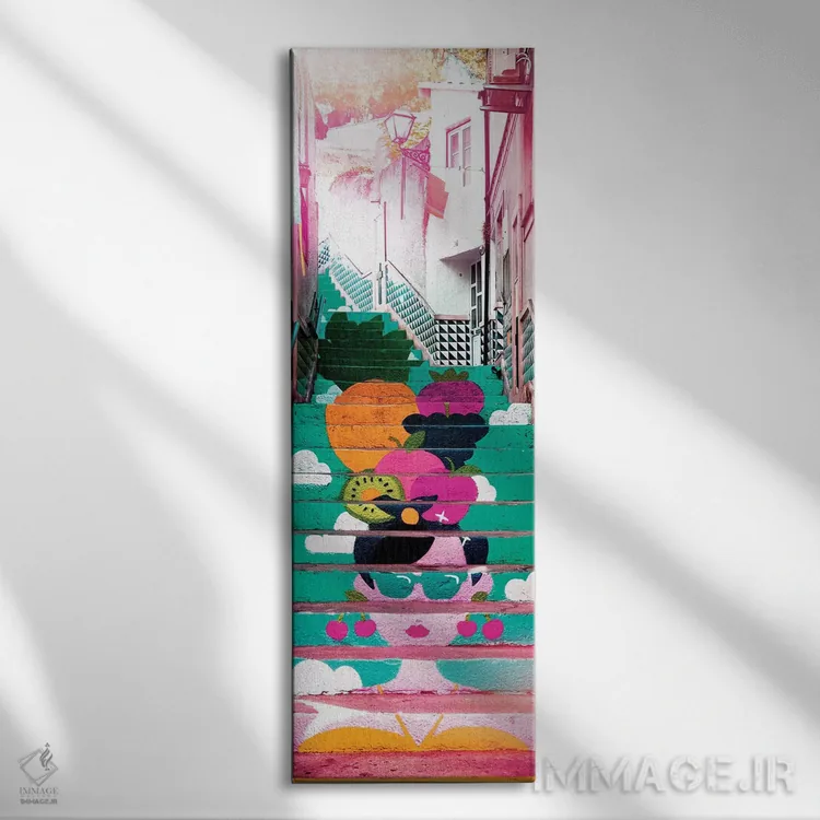 تابلو دکوراتیو "پله های استوایی II" اثر فیلیپ هوگونار - نمای روبهرو روی دیوار