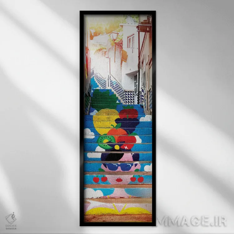 تابلو دکوراتیو "پله های استوایی" اثر فیلیپ هوگونار - نمای قابدار مشکی