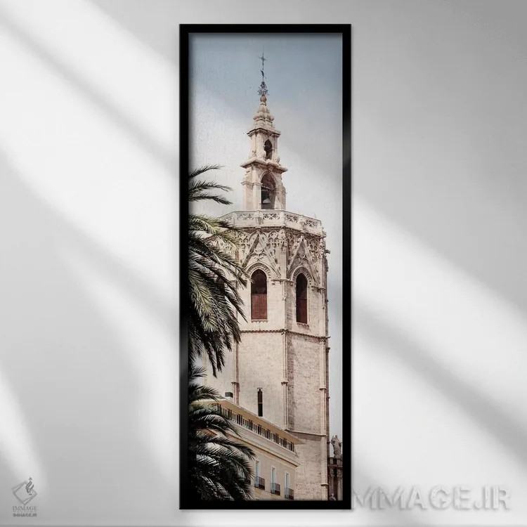 تابلو دکوراتیو "کلیسای جامع والنسیا" اثر فیلیپ هوگونار - نمای قابدار مشکی