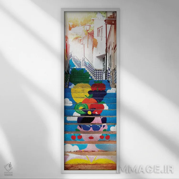 تابلو دکوراتیو "پله های استوایی" اثر فیلیپ هوگونار - نمای قابدار سفید