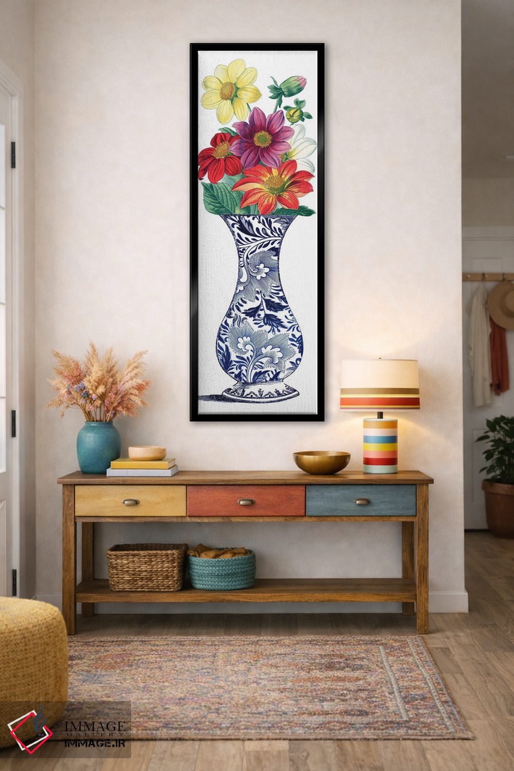 تابلو دکوراتیو گلدان گل 1 اثر پیدیکس - D2B