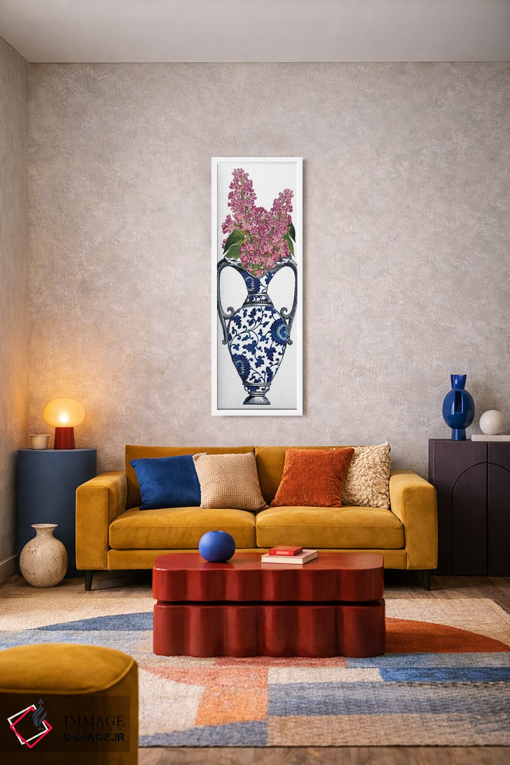 تابلو دکوراتیو گلدان گل 2 اثر پیدیکس - D1W