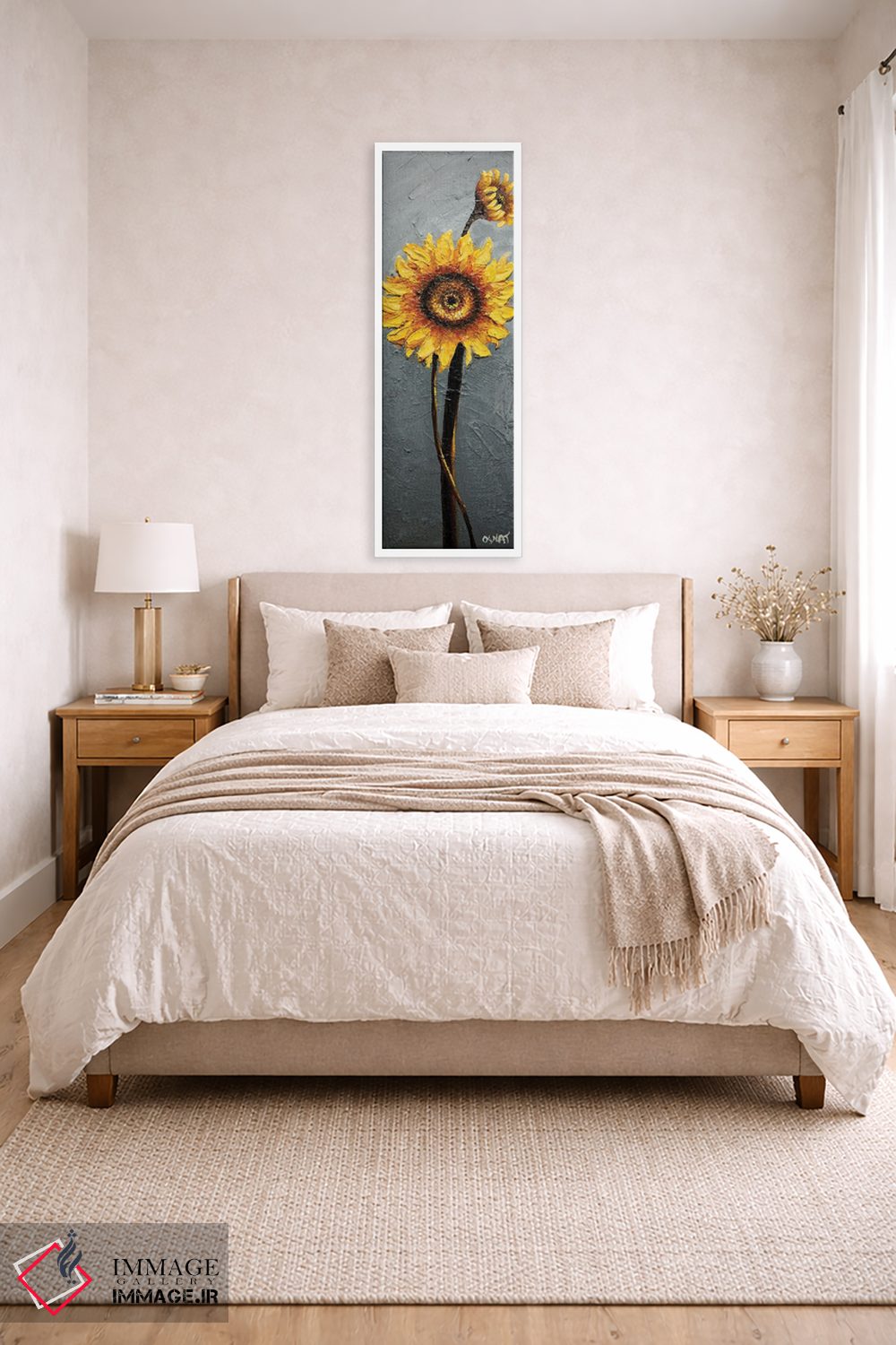 تابلو دکوراتیو گل های آفتابگردان اثر اوسنات تزدک - D3W
