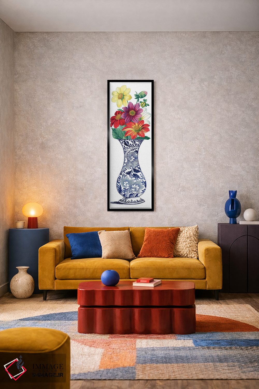 تابلو دکوراتیو گلدان گل 1 اثر پیدیکس - D3B