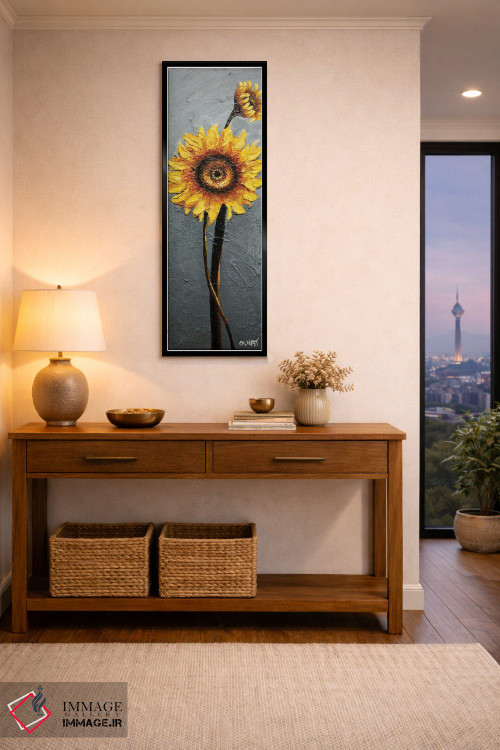 تابلو دکوراتیو گل های آفتابگردان اثر اوسنات تزدک - D4B
